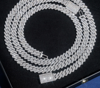 2 Row 10mm Cuban Link Chain