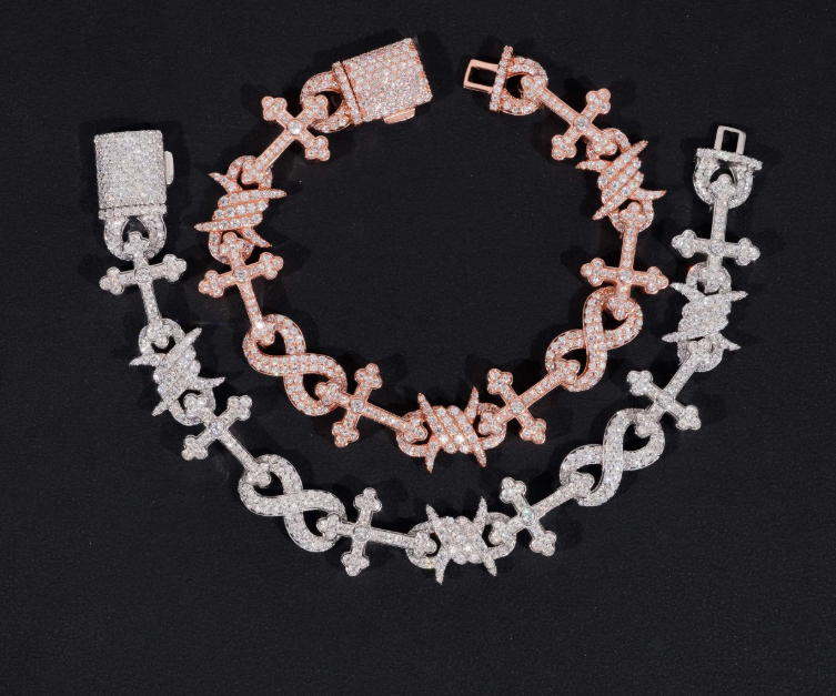 12mm Cross Design Bracelet