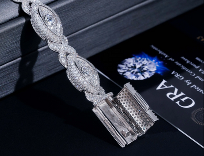 Fully Iced Out Evil Eye Bracelet