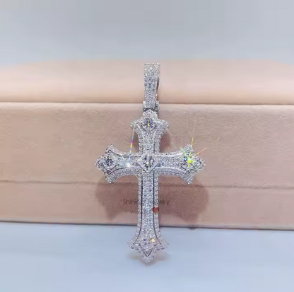 Moissanite Cross Pendant