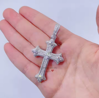 Moissanite Cross Pendant