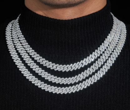 2 Row 10mm Cuban Link Chain